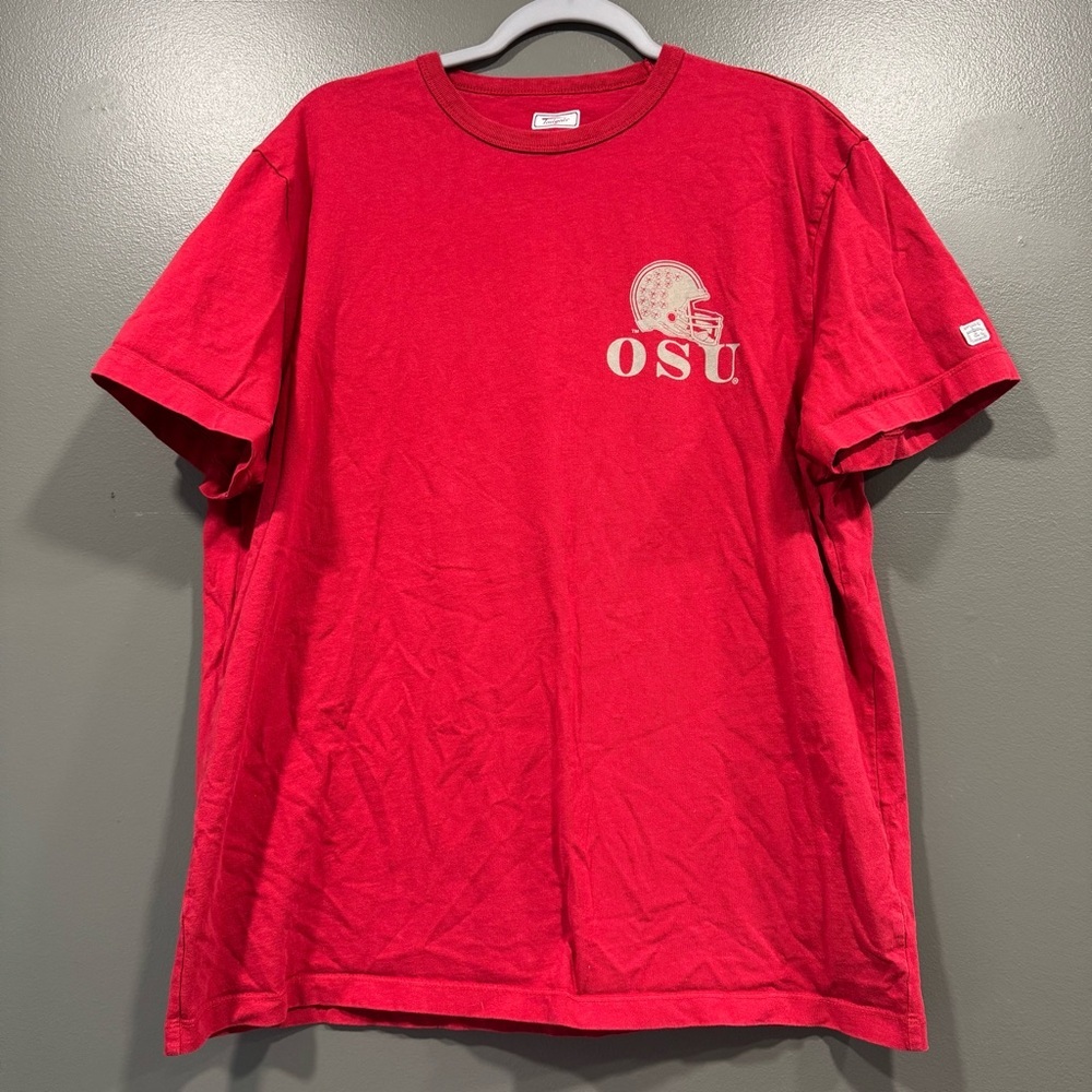 AE Tailgate Ohio State OSU T-shirt Size Large Scarlett and Grey‎ Buckeyes